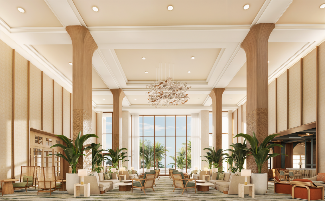 Rendering of lobby of Ritz-Carlton Key Biscayne, May 5, 2025