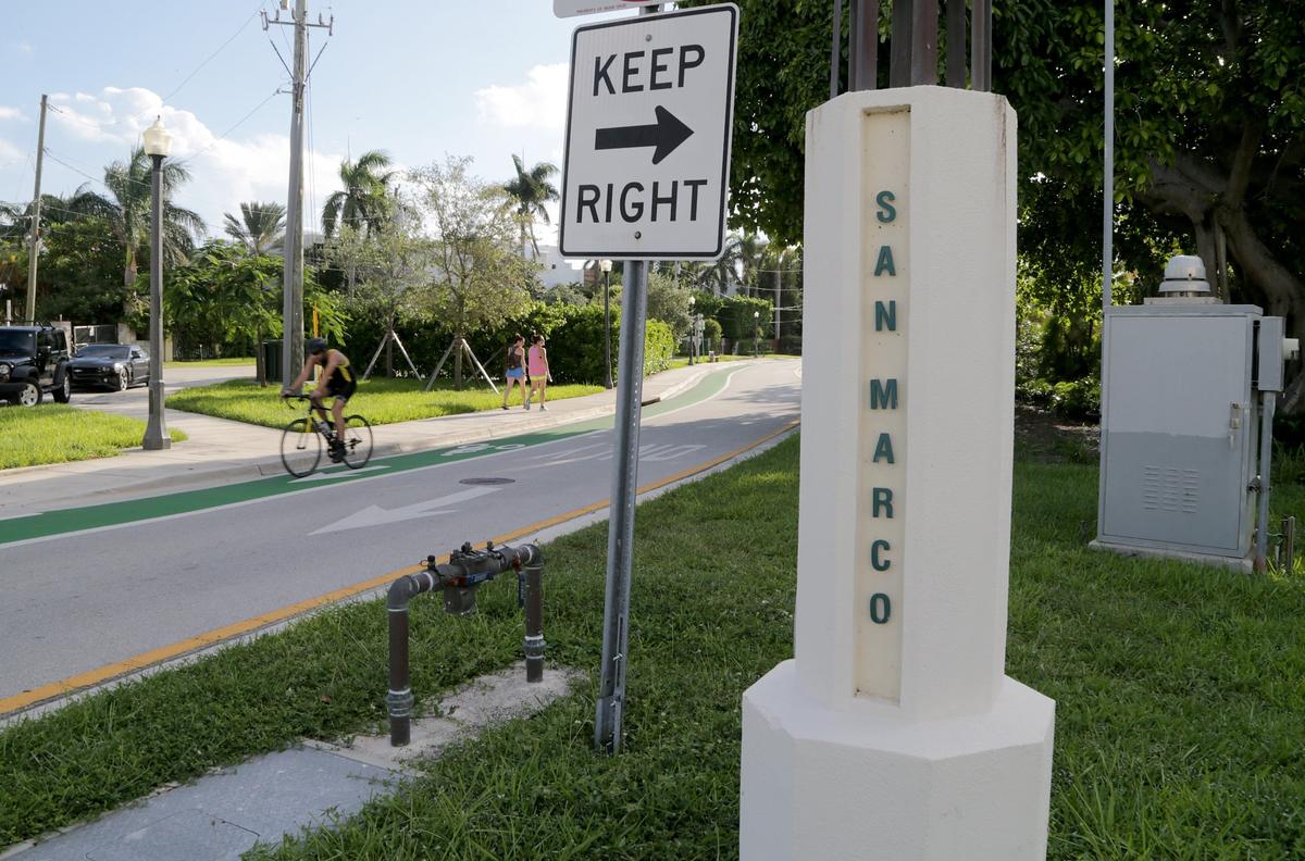 A view of San Marco Island on the Venetian Islands. Some San Marco residents are circulating a petition to leave Miami and become part of Miami Beach.