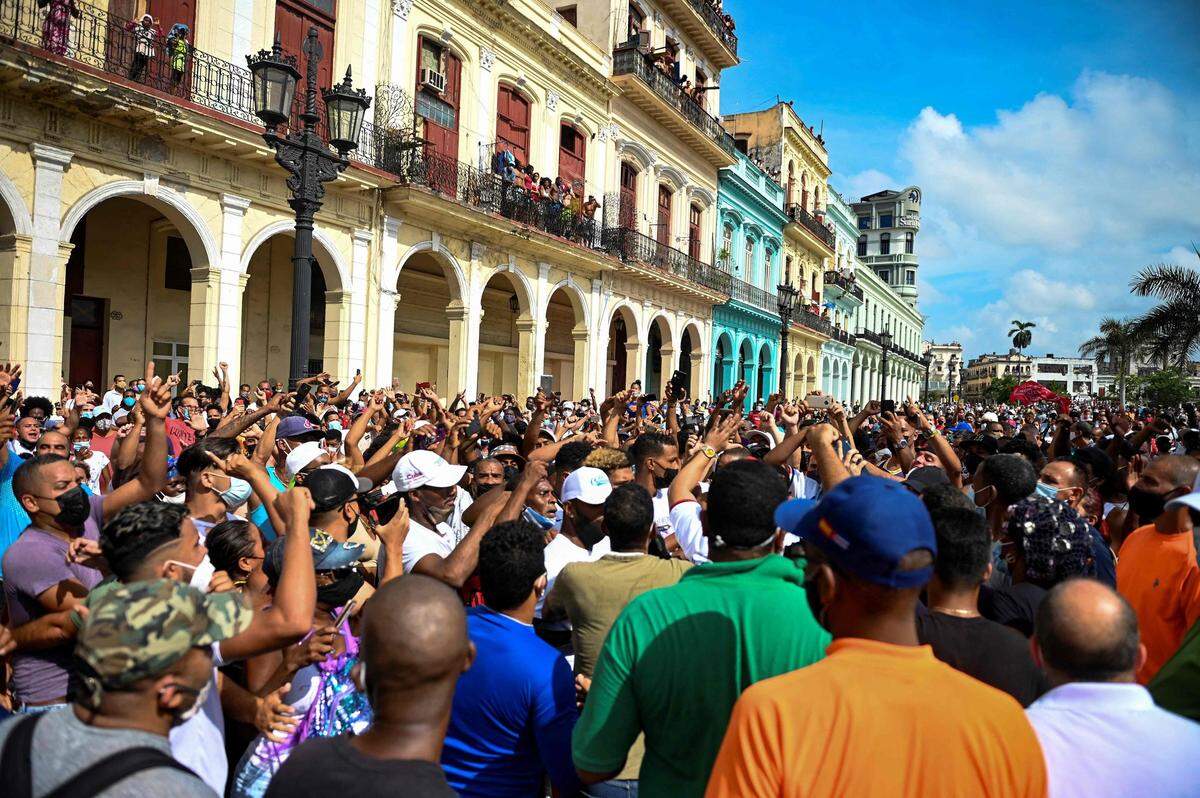 People in several Cuban cities marched on Sunday to ask for more freedoms.