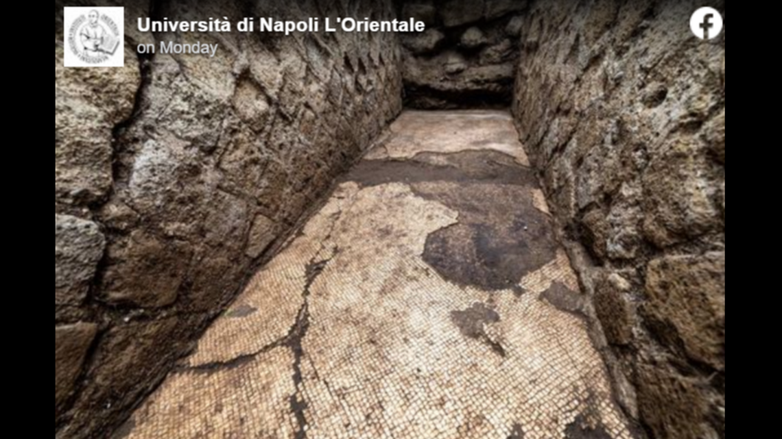 Archaeologists uncovered a 2,000-year-old mosaic floor in an Italian villa once owned by emperors.