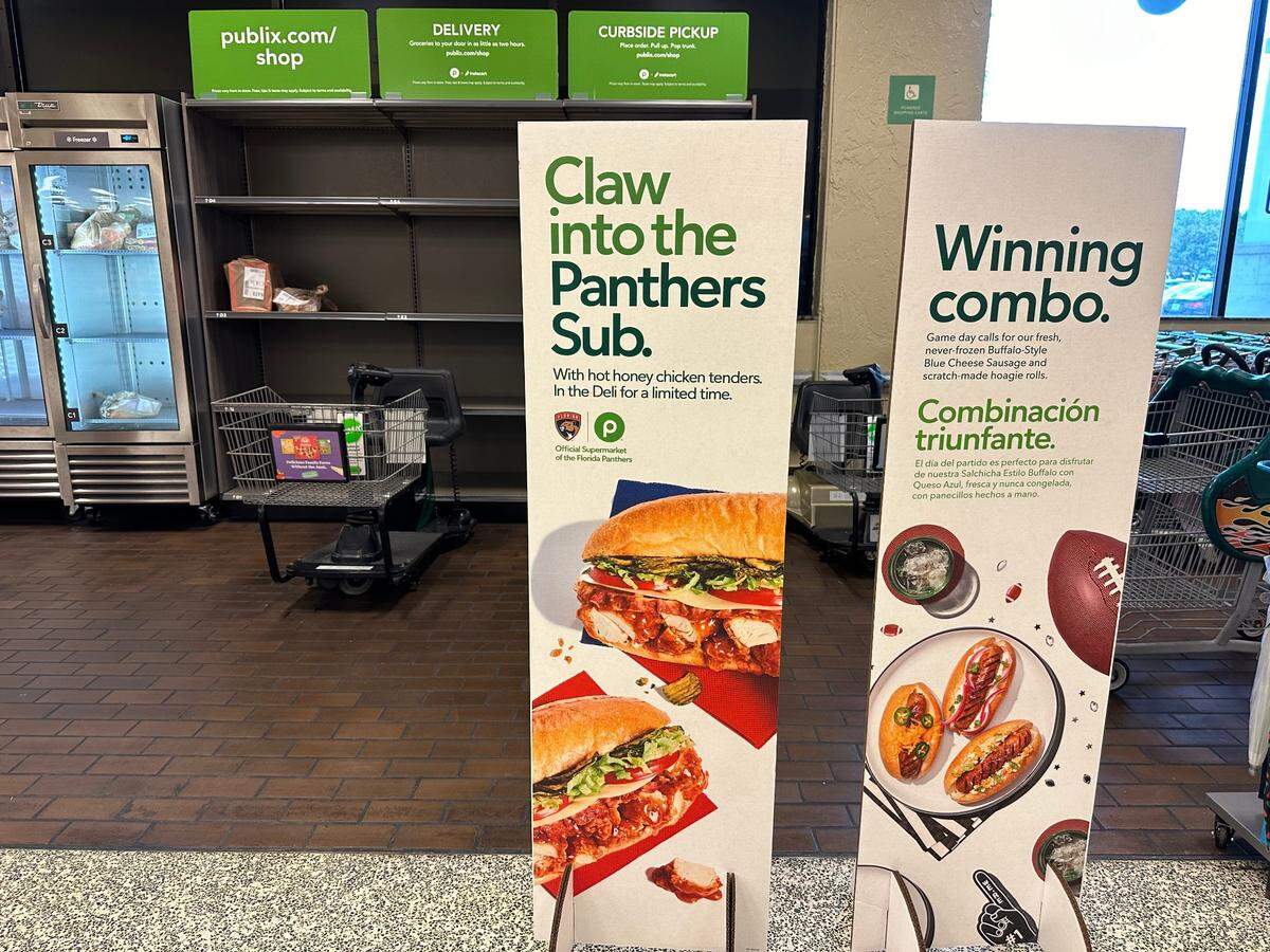 Publix grocery stores, like this Palms at Town & Country Mall location in Kendall, are advertising the new Panthers Sub at the grocery chain’s delis.