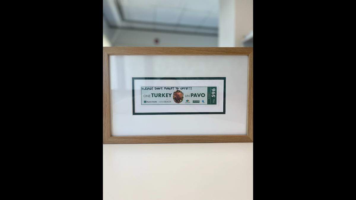 Gelber’s parting gift to Commissioner Kristen Rosen Gonzalez was an artifact from “Turkey Gate,” one of the many political feuds between them.