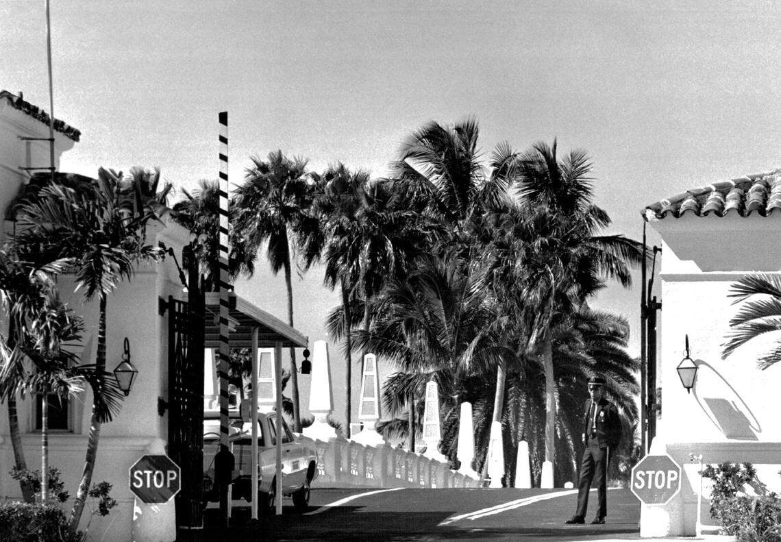Bob East/Miami Herald Staff -- In 1970, the entrance to Indian Creek Village.