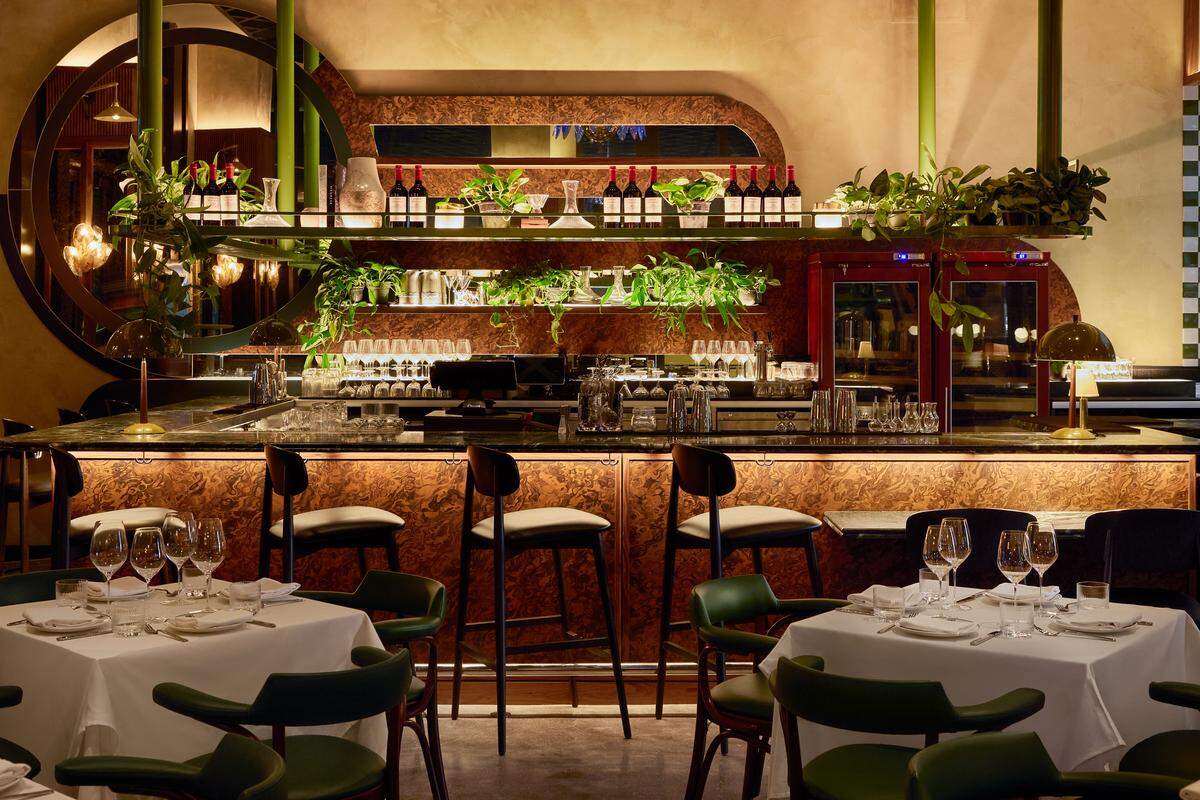 The bar at Ezio’s in Miami Beach.