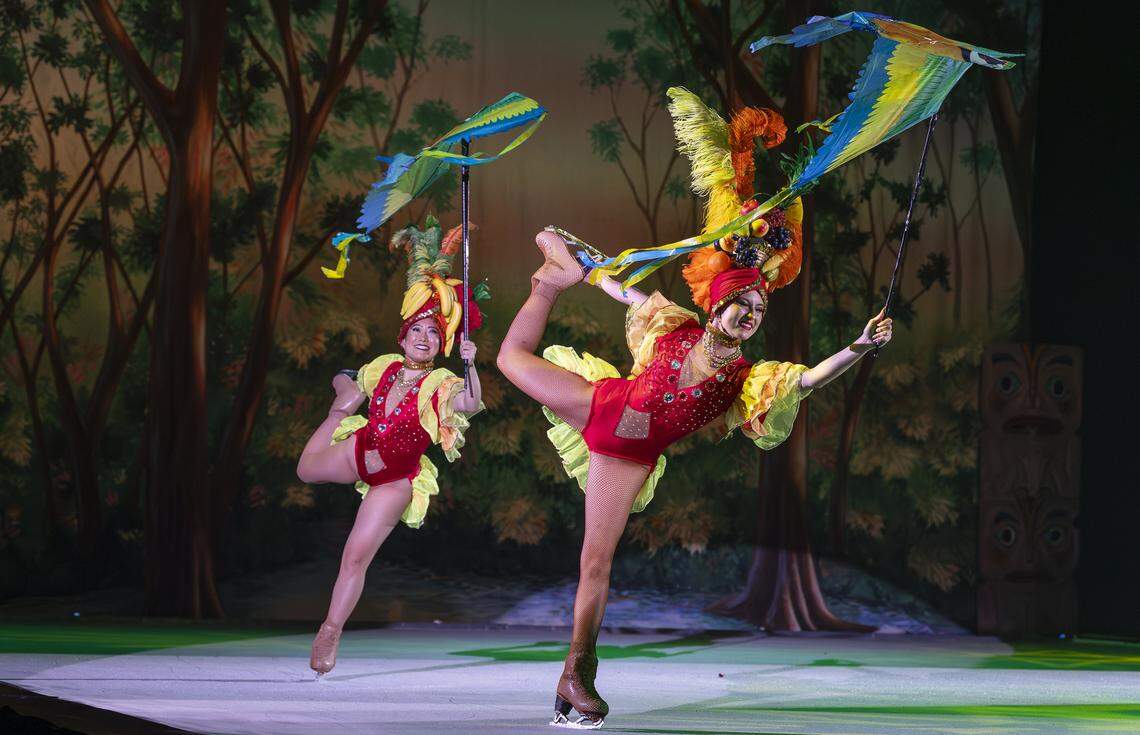 Wild Adventures on Ice performs for guests during the opening day of the 74th annual Miami-Dade County Youth Fair on Thursday, March 12, 2026, in Miami, Fla.