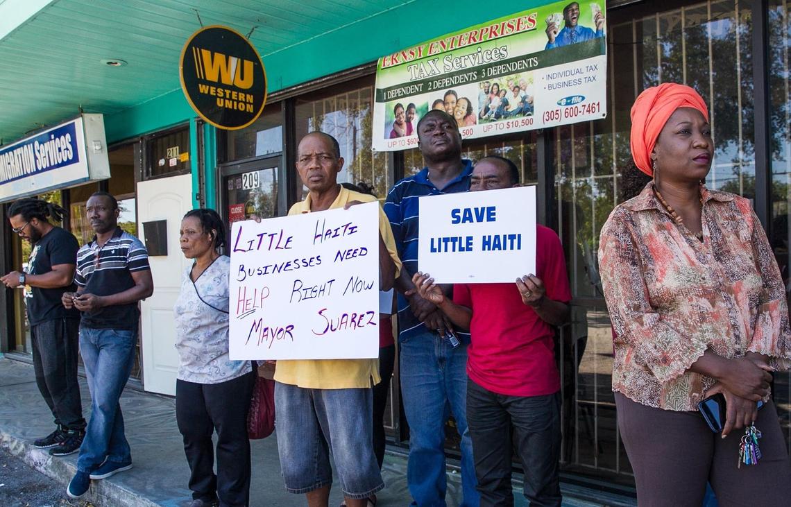 Little Haiti business owners say they will be displaced by the developer who bought the strip mall on the 8200 block of NE Second Avenue where their shops and restaurants are located.