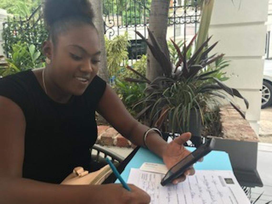 Lenisia Gayle, 24, a certified secretary in Montego Bay, Jamaica, said while there is no lack of opportunities in the Caribbean island-nation for those with skills, it’s hard to find a job commensurate with one’s skills or that pay a livable wage.