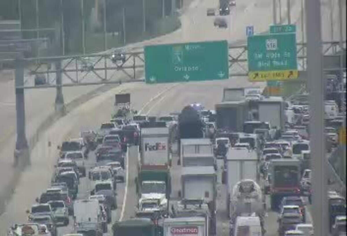 Drivers are forced to exit Florida’s Turnpike at Bird Road on Thursday, July 16, 2026.