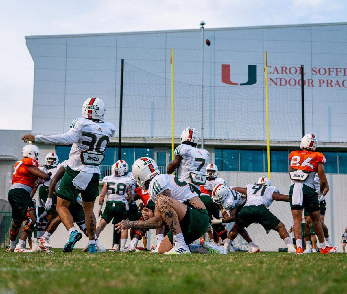 Day Three of Miami Hurricans Fall Camp