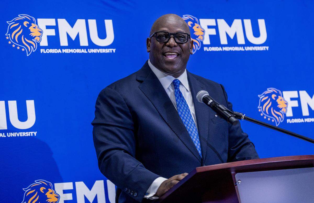 William C. McCormick, Jr. President of the Florida Memorial University, at an event 