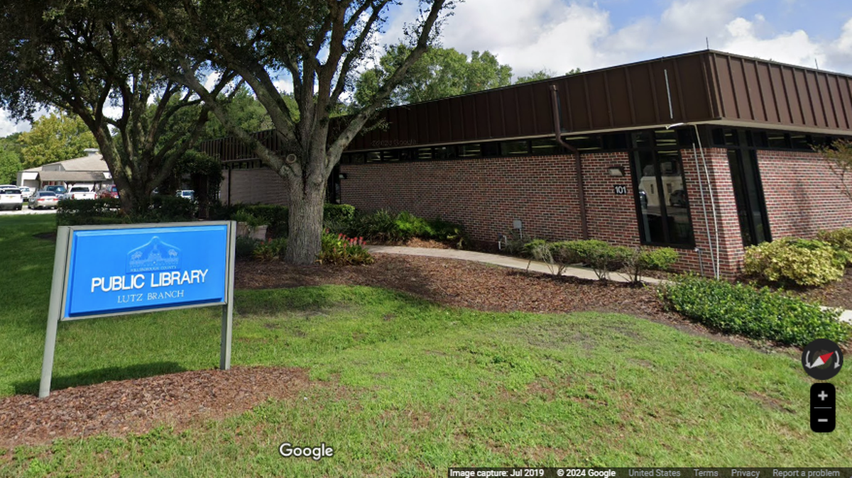 A 12-year-old girl noticed a man recording her when she went into the bathroom of a public library in Florida, a sheriff’s office said.