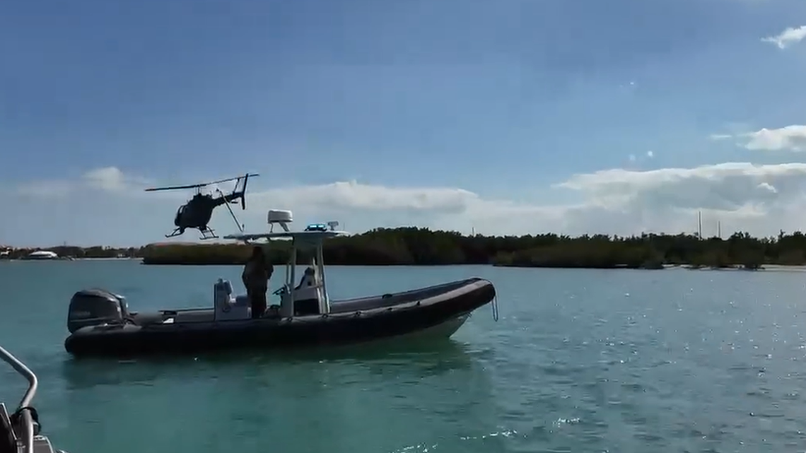A member of the St. Lucie County Sheriff’s Office Marine Unit was injured when he was thrown from a boat by a rogue saves, officials say.