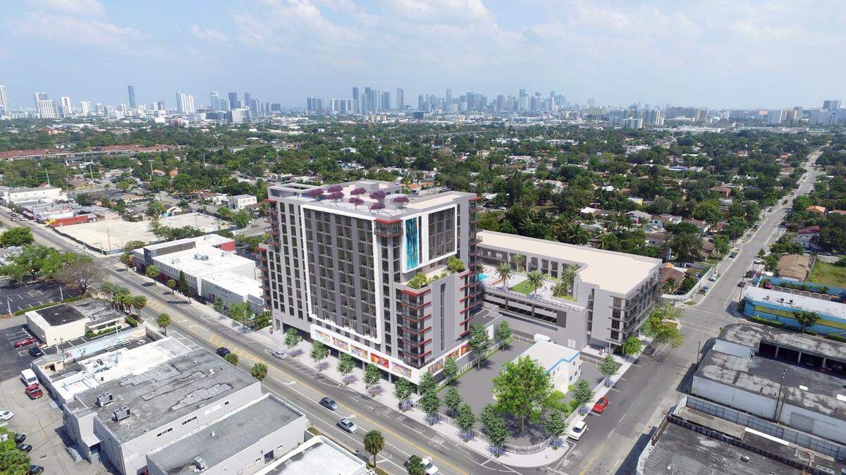 A rendering of Allapattah 14 is pictured above. The apartment building will be Neology Life’s third project in the area.