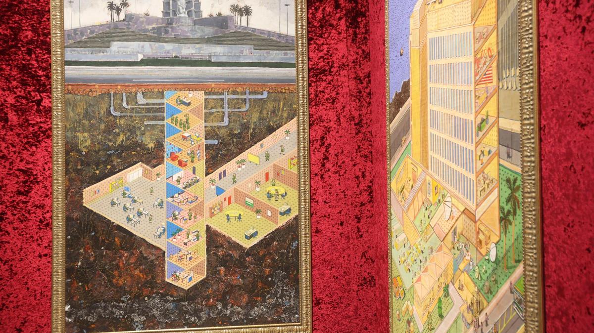 'La historia del tabaco', de Douglas Pérez, explora las ideas que hay más de lo que se ve en la embajada y en los edificios políticos y se exhibe en la muestra de arte cubano Espacio 23, el martes 1 de noviembre de 2022 en Miami.