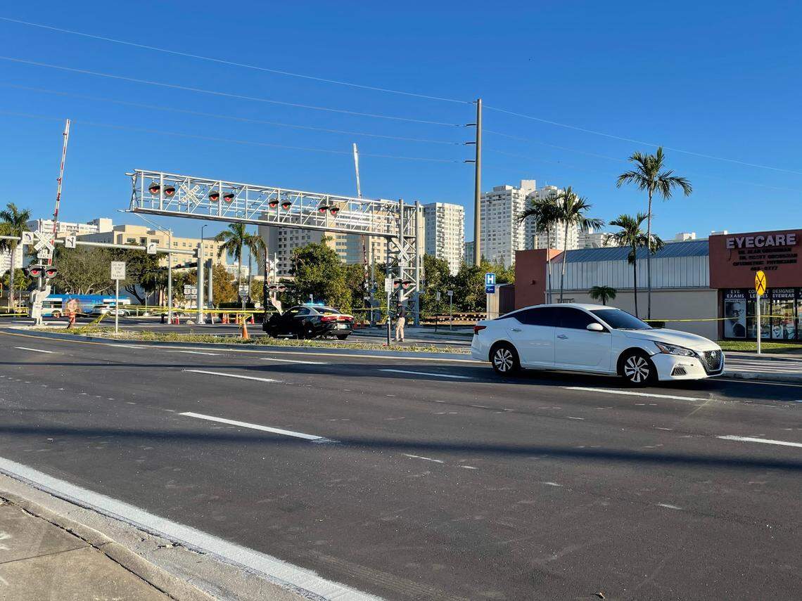 A gunman ambushed a Florida Highway Patrol trooper who was sitting inside his patrol car at this intersection in Northeast Miami-Dade. The officer escaped the bullets and returned fire, wounding the attacker, officials said.