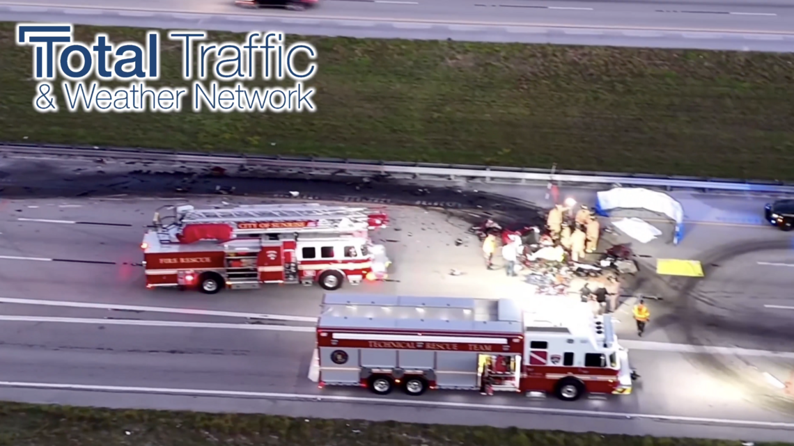 Traffic alert: Crash on Sawgrass Expressway shuts down northbound lanes