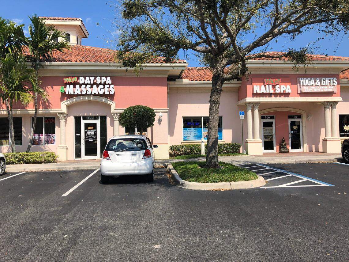 Cindy Yang and her family members operate the Tokyo Day Spa & Massages parlor, as well as a nail salon, at a strip mall in Palm Beach Gardens. It is part of a chain of spas the family controls.