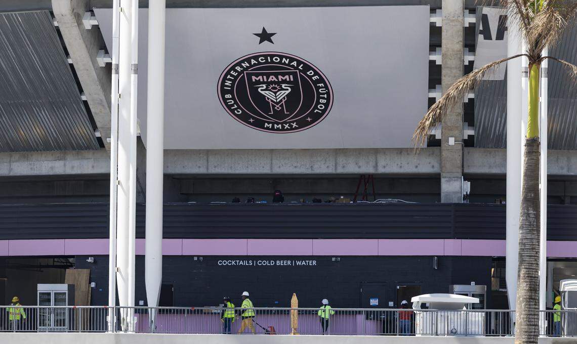 Construction is ongoing at Nu Stadium on Tuesday, March 24, 2026, in Miami, Fla.