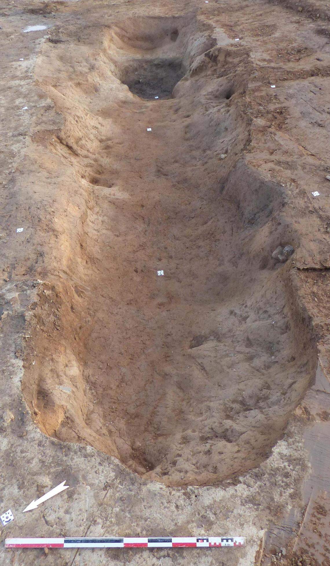 The semi-buried cellar was likely dug directly into the ground, experts said.