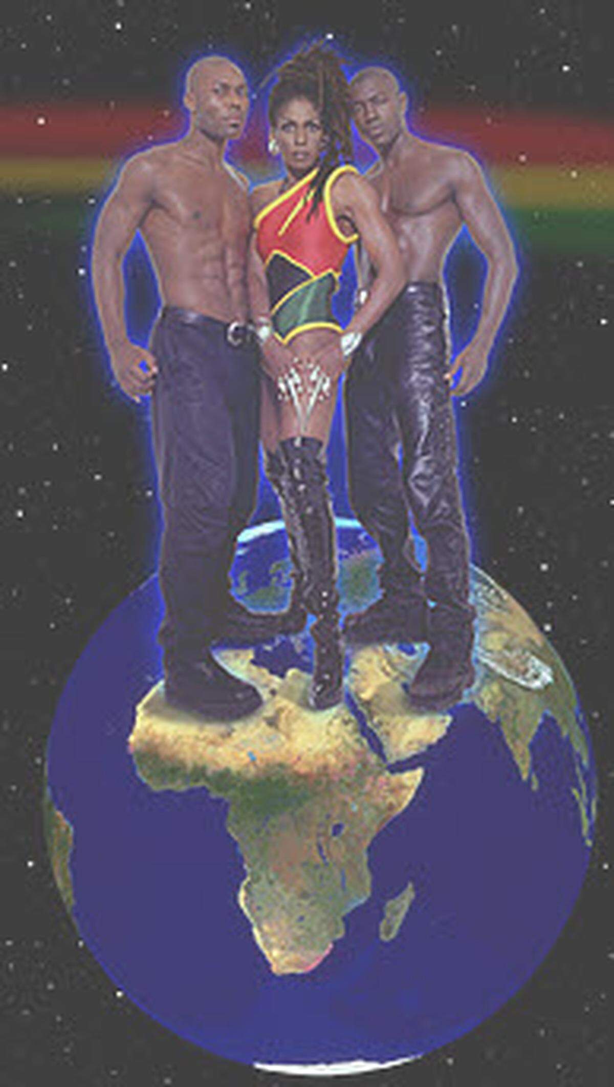 Renee Cox’s “Motherland” is part of the show “Beyond the Cape! Comics and Contemporary Art,” at Boca Raton Museum of Art through Oct. 6, 2019.