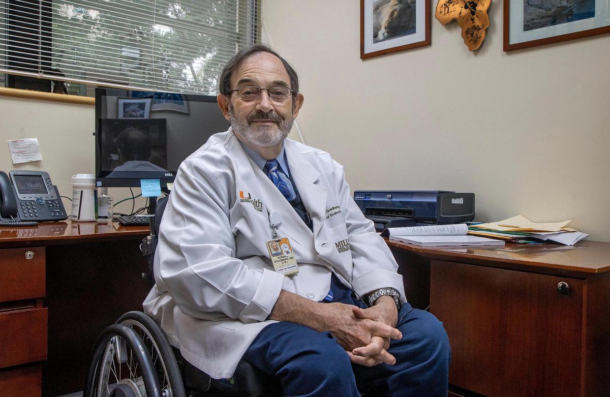 Dr. Ronald Goldberg, principal investigator for the Miami branch of the diabetes prevention study and a UM professor of medicine, biochemistry and molecular biology. He is also co-director of the UM Diabetes Research Institute Clinical Laboratory.
