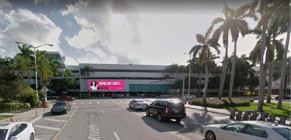 An image showing what outdoor advertising might look like on a public parking garage at 17th Street in South Beach.