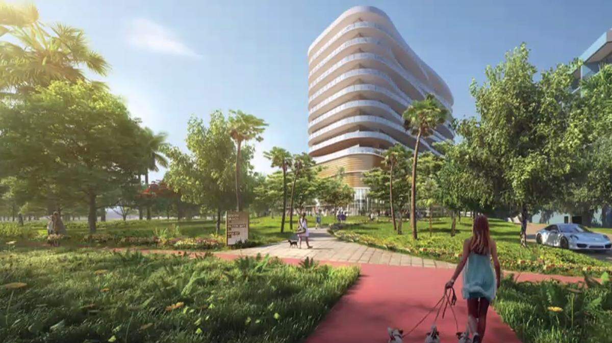 A rendering of the Alton Bay project being proposed for 4000 Alton Road in Miami Beach.  