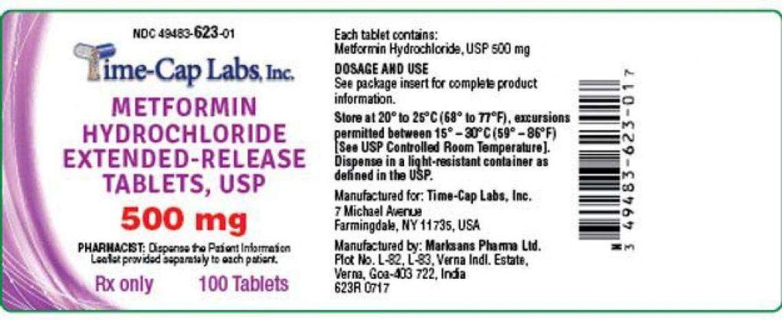 Marksans Pharma Limited recalled its Metformin Hydrochloride Extended-Release Tablets, USP 500mg, lot # XP9004. These pills, with an expiration date of December 2020, were distributed by Time-Cap Lab.