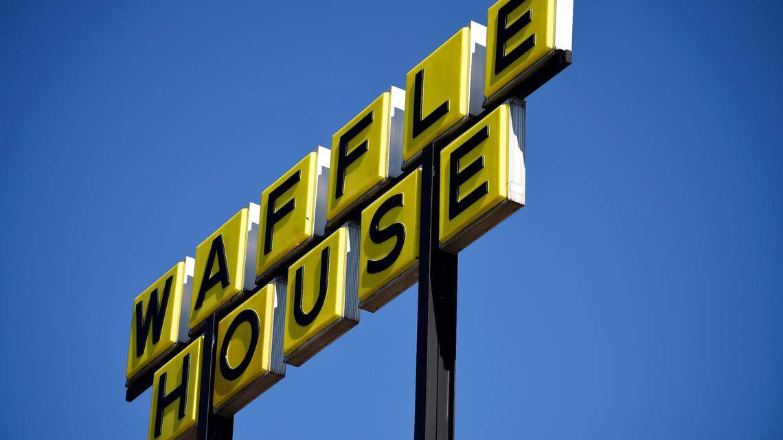 A 26-year-old man accused of threatening customers at an Alabama Waffle House was shot and killed by a customer, according to Jefferson County deputies.  (AP Photo/Mike Stewart)