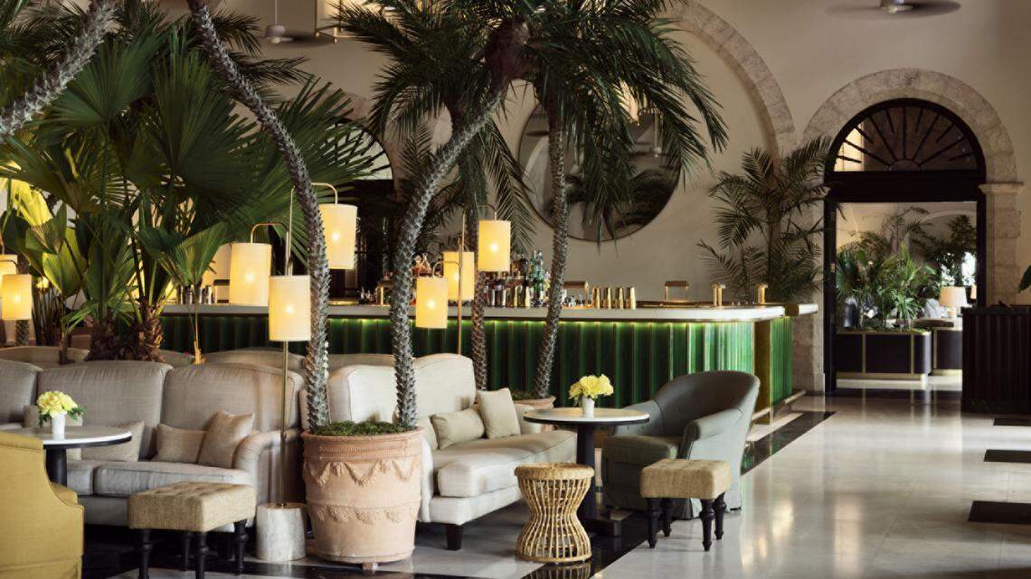 The historic Champagne Bar at the Surf Club is the inspiration for Lido’s cocktail program.