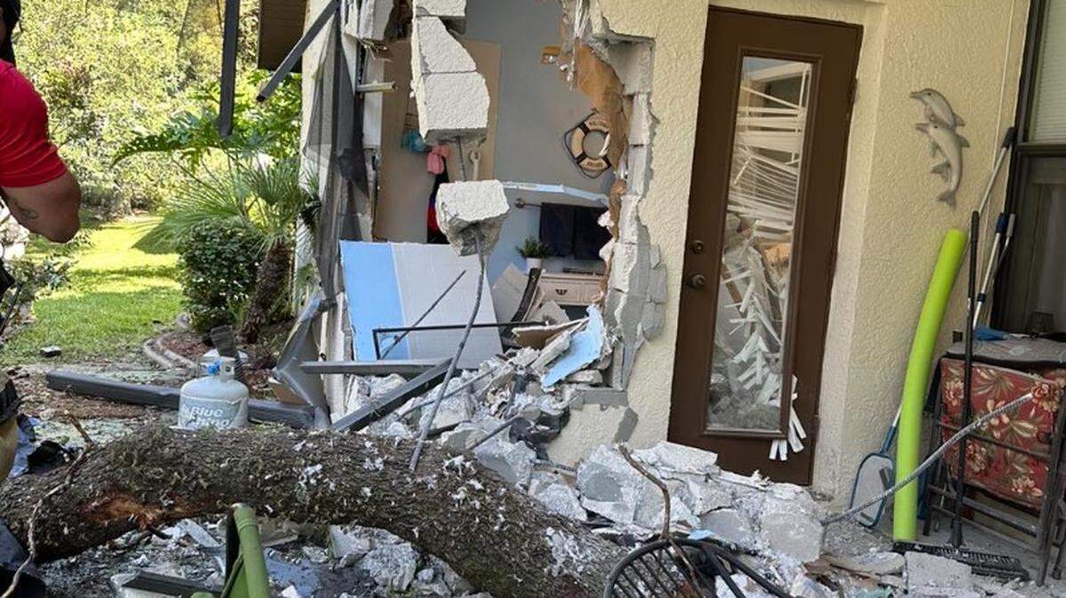 A driver ended up in the hospital after crashing into a Spring Hill, Florida, home.