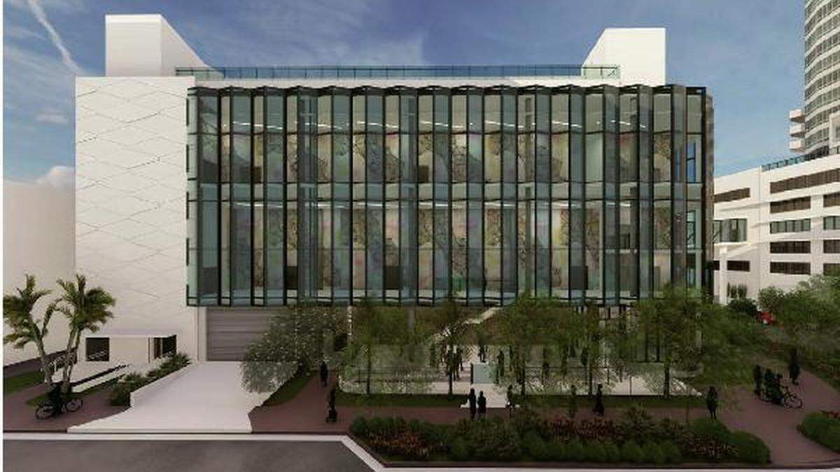 Rendering of street view of new convention center