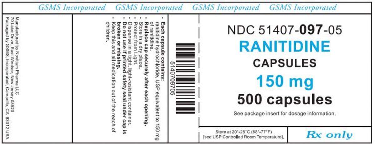 Golden State Medical Supply 150mg ranitidine made by Novitium Pharma