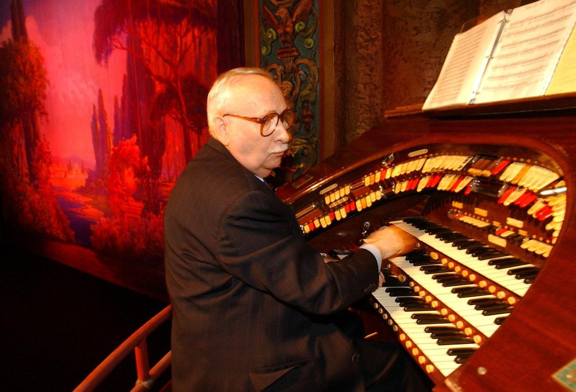 Olympia Theater at the Gusman Center for the Performing Arts during a Grand Reopening Celebration featured 67-year-old Darrell E. Stucky, who has played the organ at the Gusman for 40 years. This file photo is from Oct. 22, 2002.