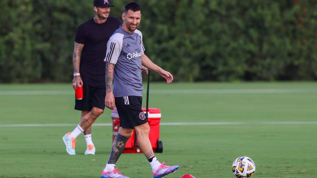 Lionel Messi practiced with his teammates Friday morning, but was ruled out for the road game Saturday against the Chicago Fire. Photo by Sam Navarro-USA TODAY