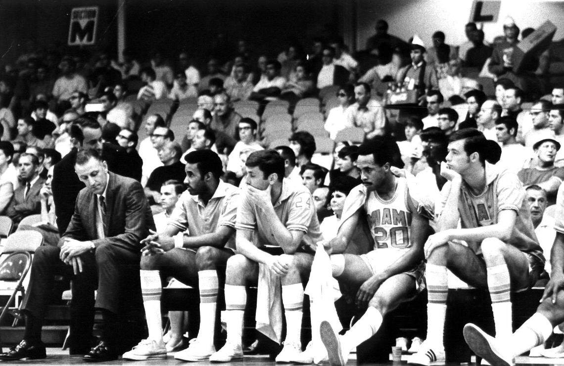 Miami Floridians bench in 1969.