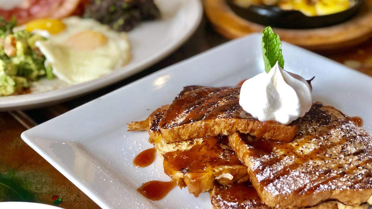 Guava French toast and Huevos Rancheros at Bella Cuba