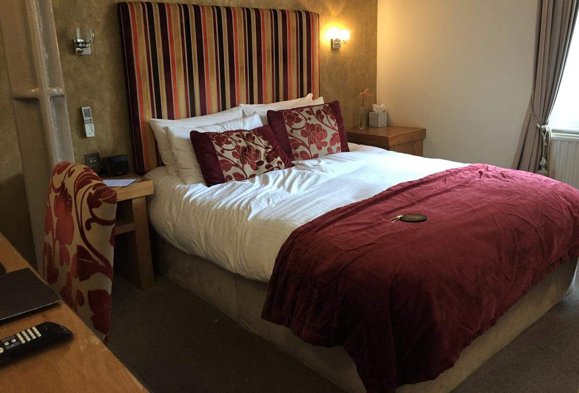 A second-floor room at Ennio’s Boutique Hotel, which is across the street from the Red Funnel ferry terminal.