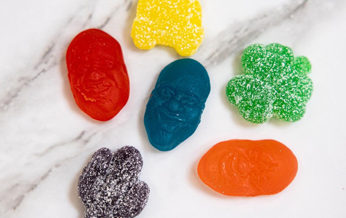 A close-up view of the newly launched Shaq-a-licious gummies.