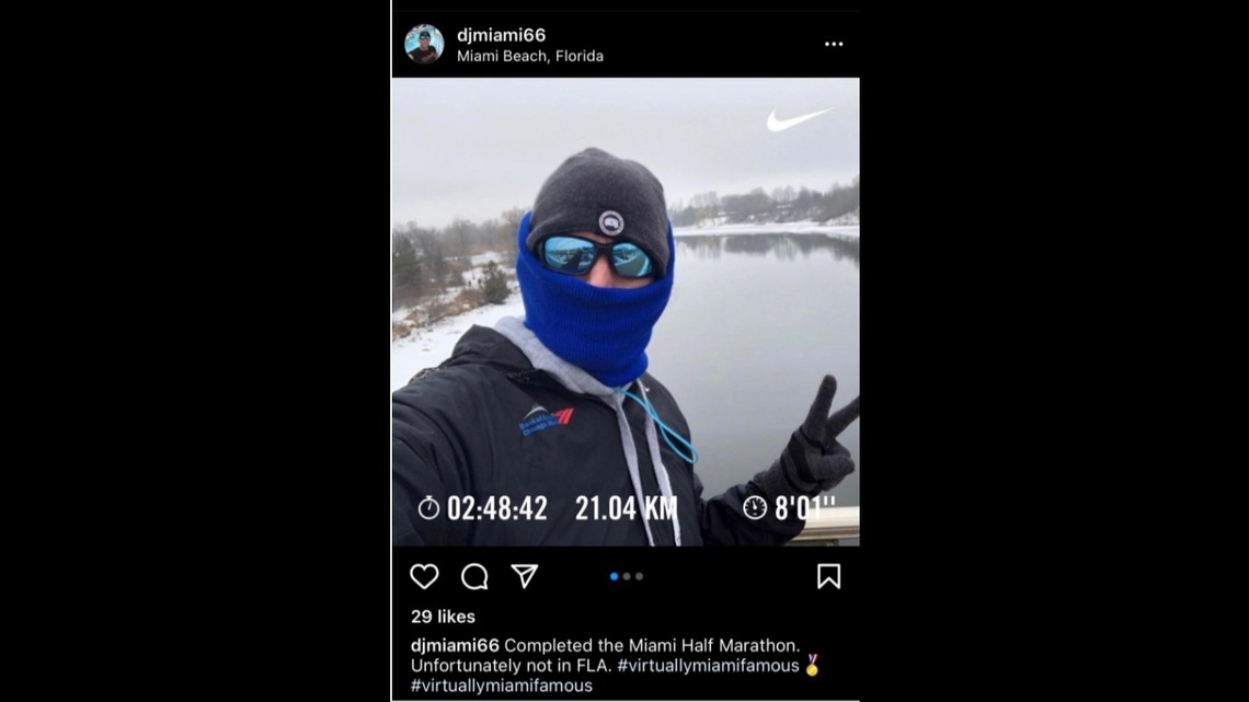 In snow, at parks, on treadmills and a downtown surprise Sunday for 35 Miami Marathoners