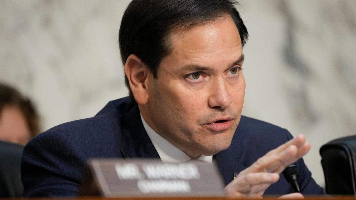 File art: Sen. Marco Rubio (R-Fla.) questions security officials at the Senate Intelligence Committee hearing on foreign threats to the 2024 elections in Washington on May 15, 2024.