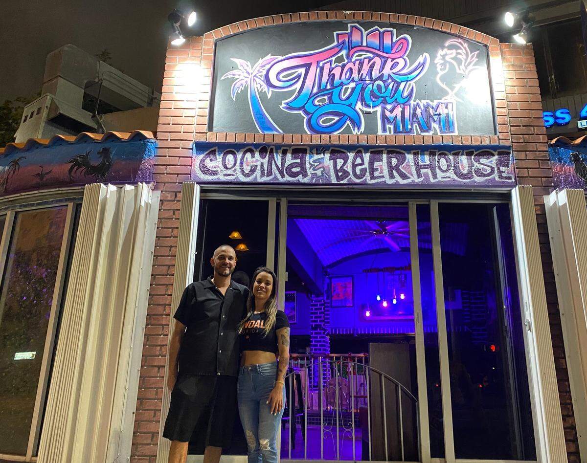 Alex Valle and Johanna Caserta have opened Thank You Miami Cocina and Beerhouse in Little Havana.