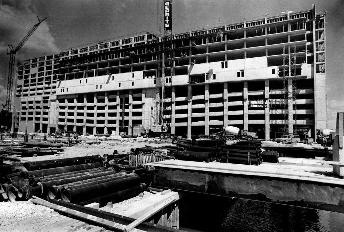Expansion of Cedars of Lebanon Hospital in 1972. The complex is now the University of Miami hospital, across from Jackson.