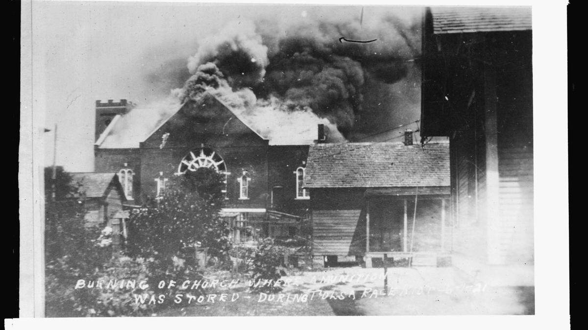 Rampaging whites destroyed dozens of Black churches during the Tulsa, Oklahoma, massacre in 1921. Greenwood, which also was rampaged during this time, was a Black affluent community near Tulsa.
