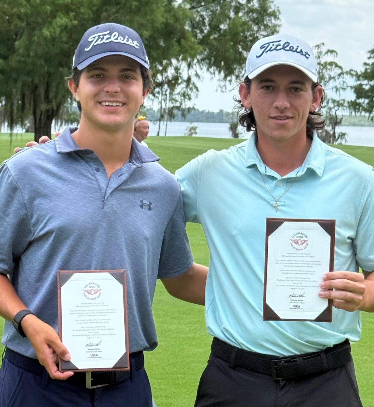 Miami golfers Lorenzo Rodriguez (left) and Nicholas Prieto will be opponents at the U.S. Amateur Championship and then teammates at Wake Forest University.