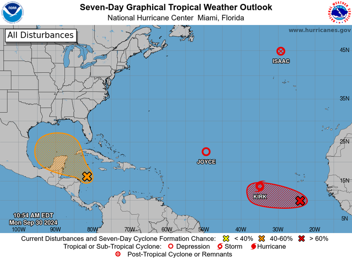 The National Hurricane Center is tracking multiple systems in the Atlantic basin.