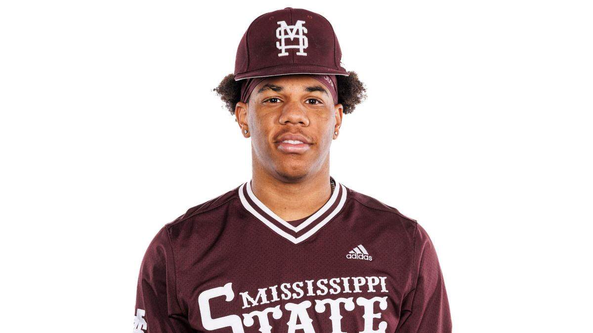 STARKVILLE, MS - November 16, 2023 - Mississippi State Pitcher Jurrangelo Cijntje (#53) during 2023-2024 Baseball Production Day at Dudy Noble Field at Polk-Dement Stadium in Starkville, MS. Photo By Jaden Powell