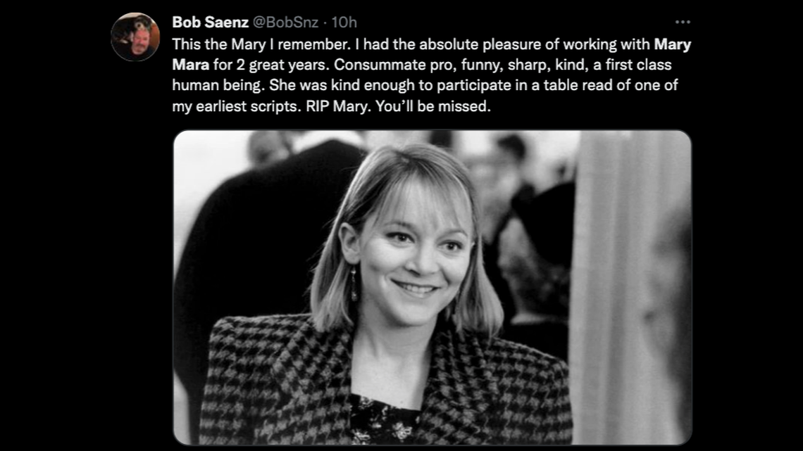 Mary Mara, a 61-year-old actress who played Loretta Sweet on “ER,” died in an apparent drowning, New York officials say.