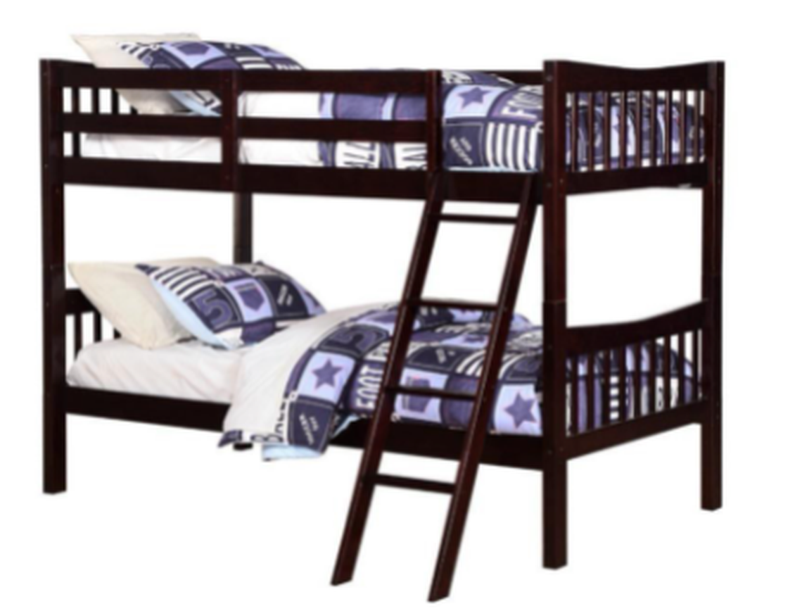 Angel Line Fremont Twin over Bunk Bed with angled ladder