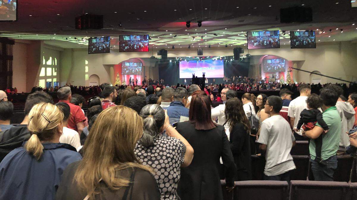 Parishioners gather at the King Jesus International Ministry in Kendall on Dec. 29, 2019. The church’s pastor, Guillermo Maldonado, made headlines in December when he advised his congregation not to take the COVID-19 vaccine.
